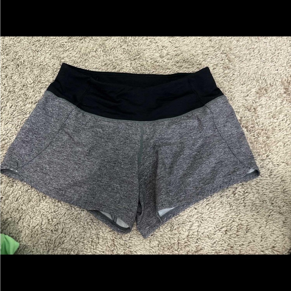 Lululemon Athletica Black and Gray Athletic Shorts